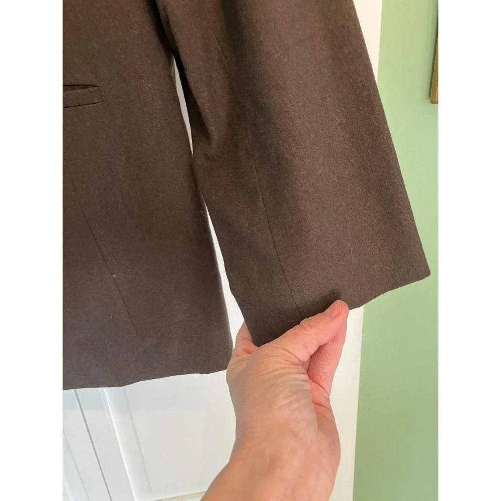 Talbots‎ Mocha Brown Wool Blend Blazer Jacket 